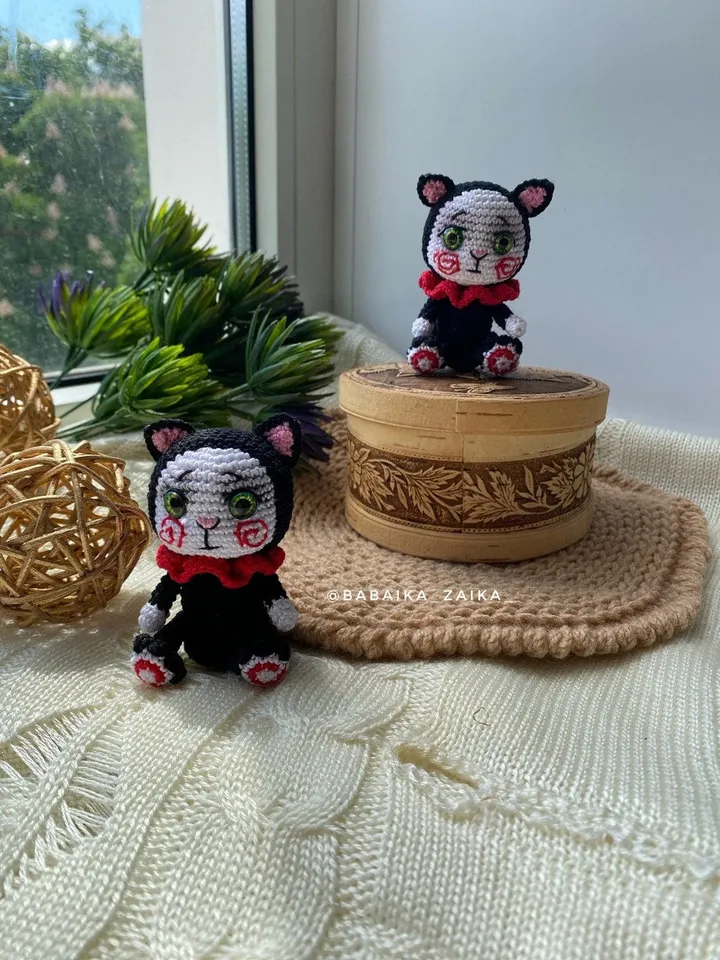 PDF Crochet Billy, Creepy Horror doll, Amigurumi cat, Voodoo Accessory, Halloween Crochet Pattern, Monster Doll Crochet Pattern