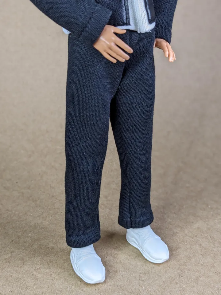 Black & White sport suites for 12-inch fashion male dolls