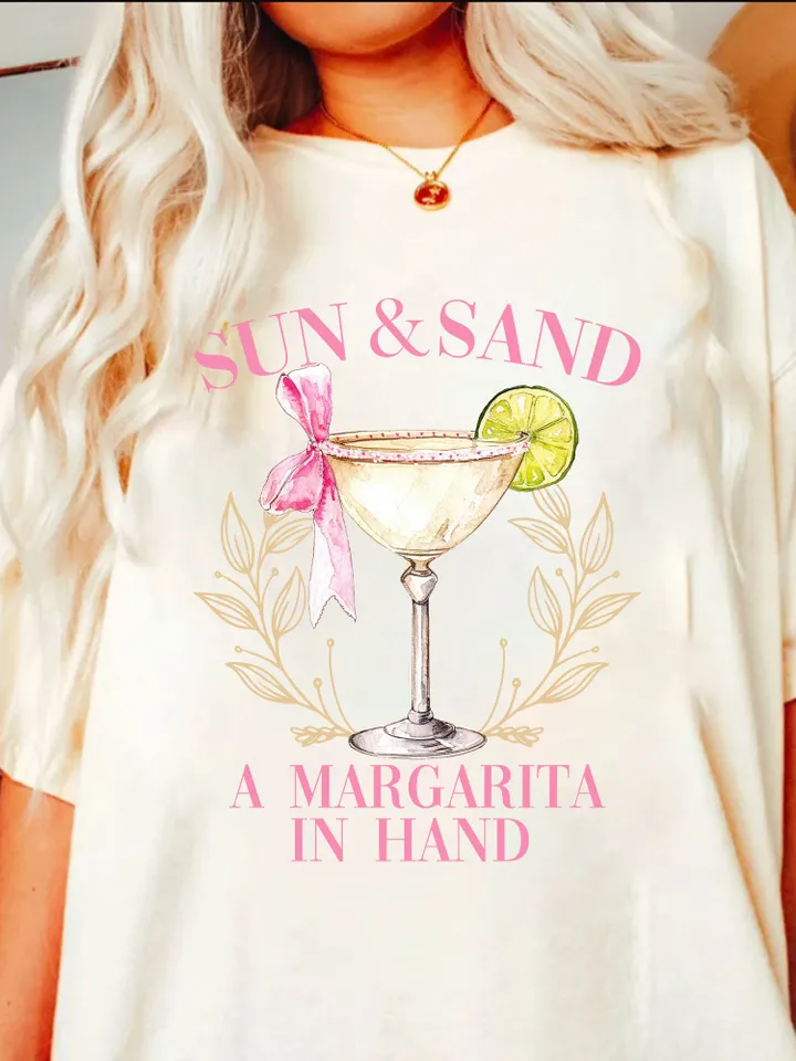 Sun Sand Margarita in Hand Social Club Png Cocktail png Tequila png Social Club Png Girls Club Bachelorette png Trendy Shirt Design Summer