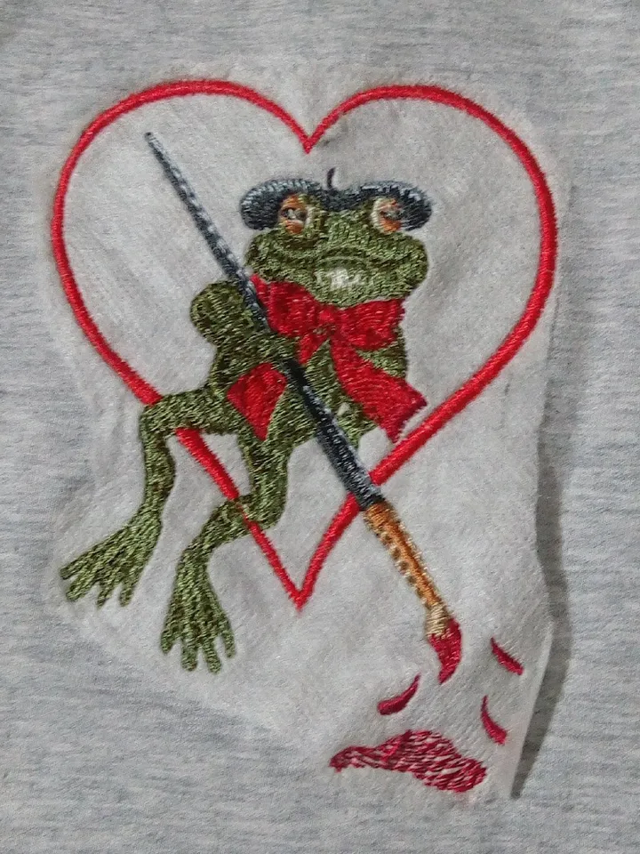 Paris Toad 2 Sizes Embroidery Design