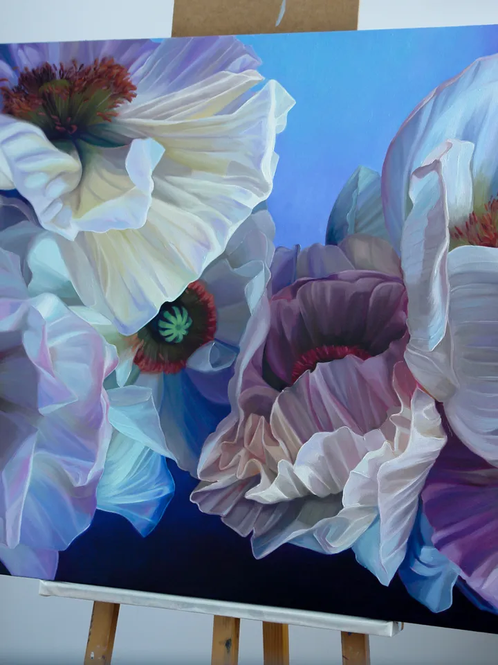 Purple extravaganza oil painting Poppies