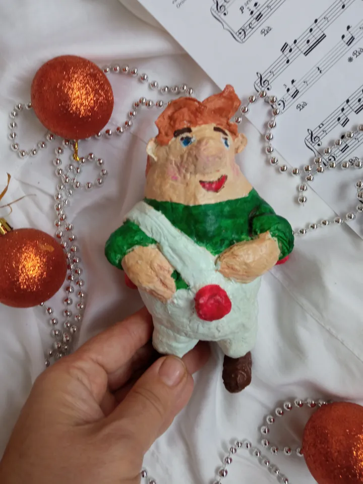 Carlsson - a unique Christmas tree decoration for a magical mood at Christmas. Handmade. Xmas gifts.
Holiday gifts Spun cotton doll