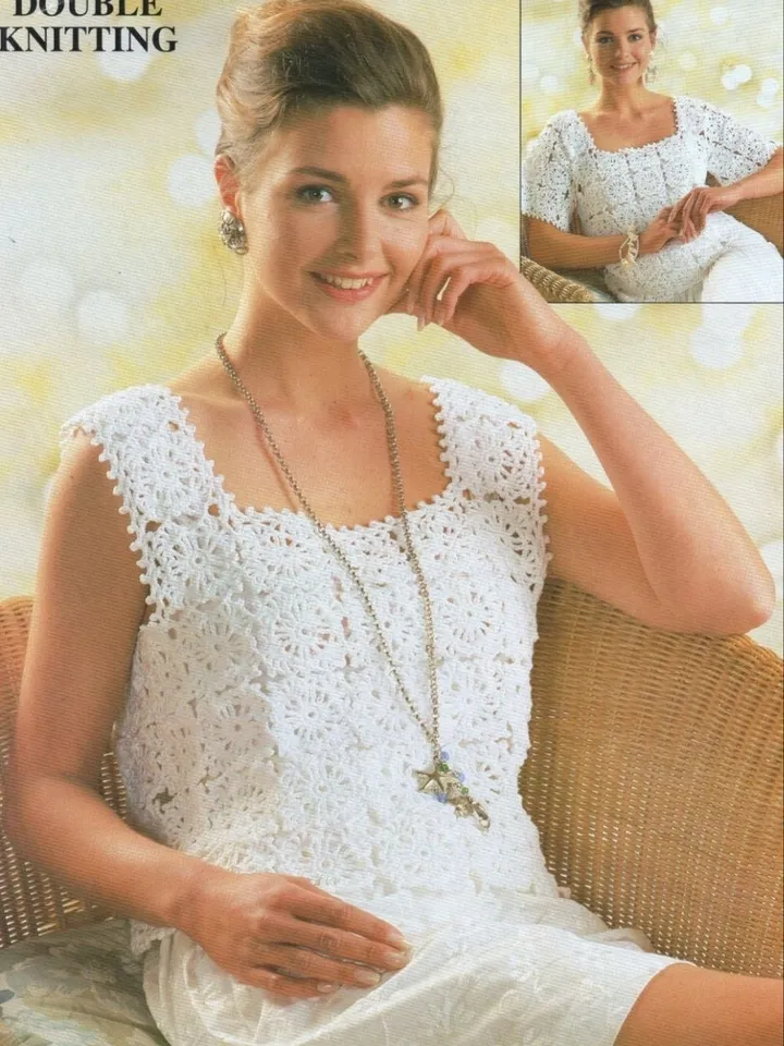 Top crochet pattern, motif top crochet pattern, summer top pdf instant download