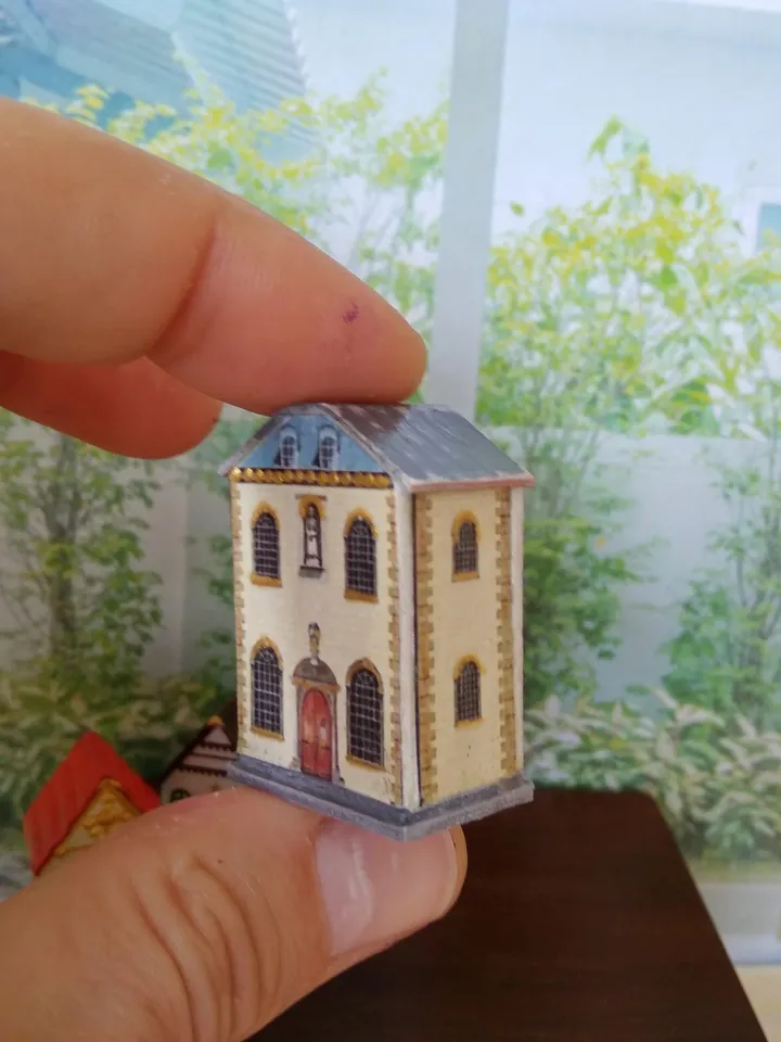1:12 scale. Houses for cockle roomboxes. Doll toy.