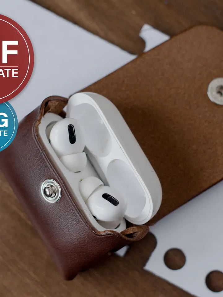 Airpods Pro Leather Case Pattern: Seamless PDF + SVG Template