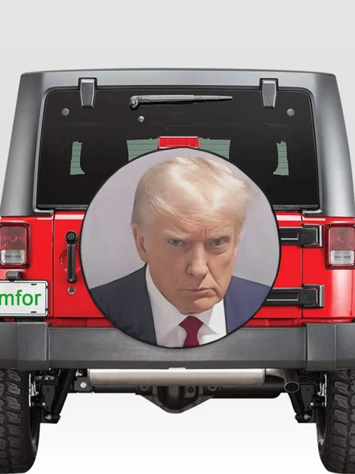 Trump Mugshot Spare Tire Cover