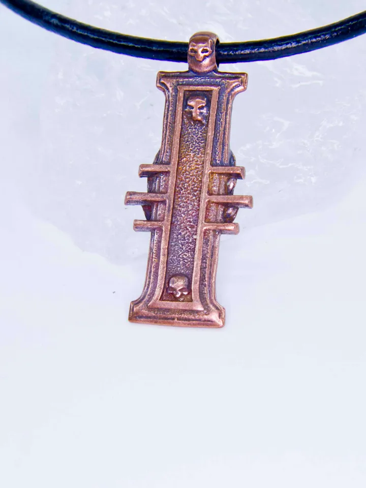 Pure Copper Inquisition Insignia Pendant with Skull