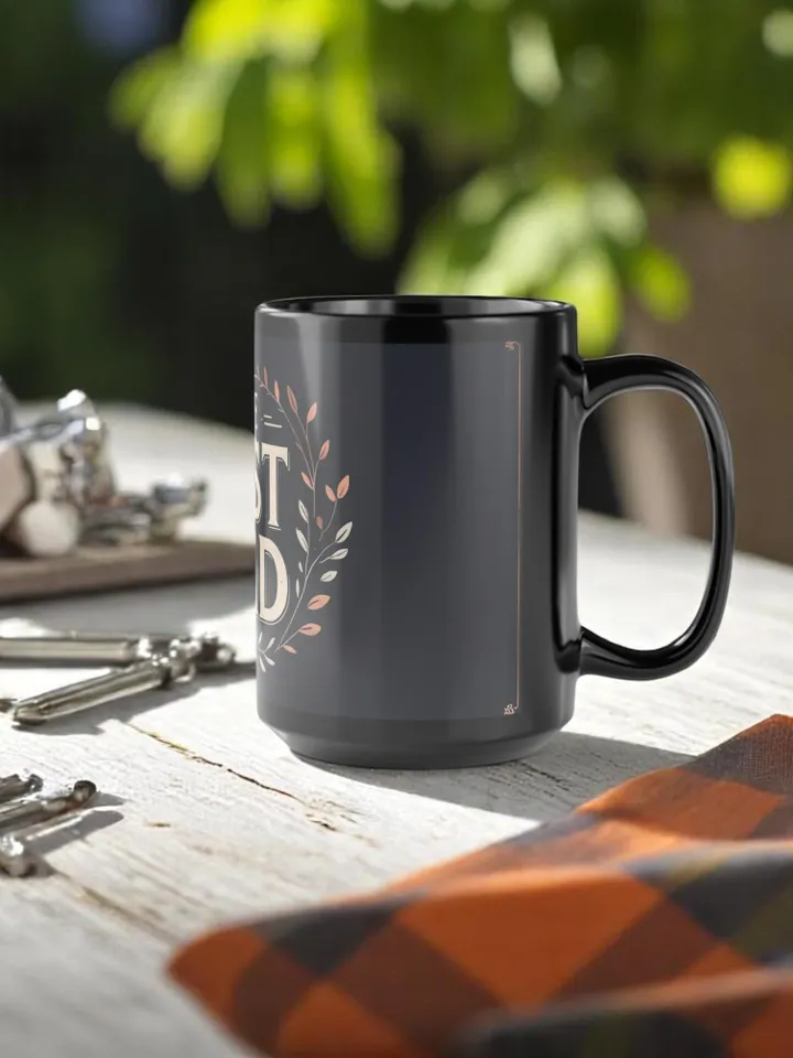 Father's Day Best Dad Black Mug | Coffee Cup for Father's Day, Birthday Gift, Dad Appreciation, Tea Lover, Personalized Mug, Gift for Dad