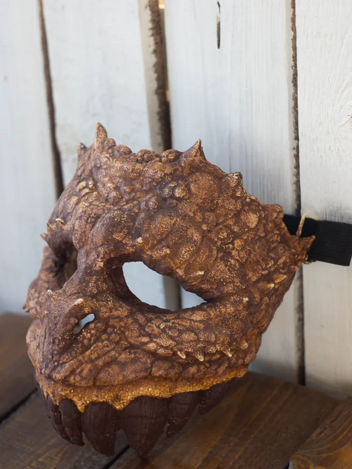 Turtle Mask, Dragon Mask, Full Fase Mask, Realistic Animal Mask for Halloween or Cosplay
