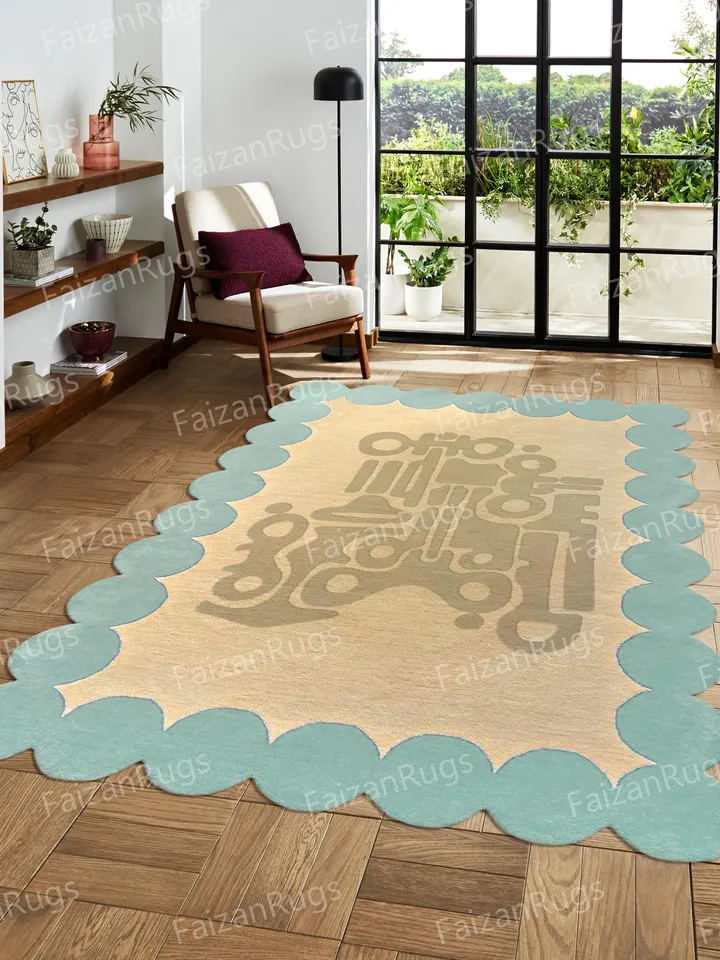 Paysage Ghodrati Hand Tufted Rug 100% Wool For Living Room, Bed Room, Kids Room In Any Size 3x9,4x12,10x14,10x12,9x12,8x10