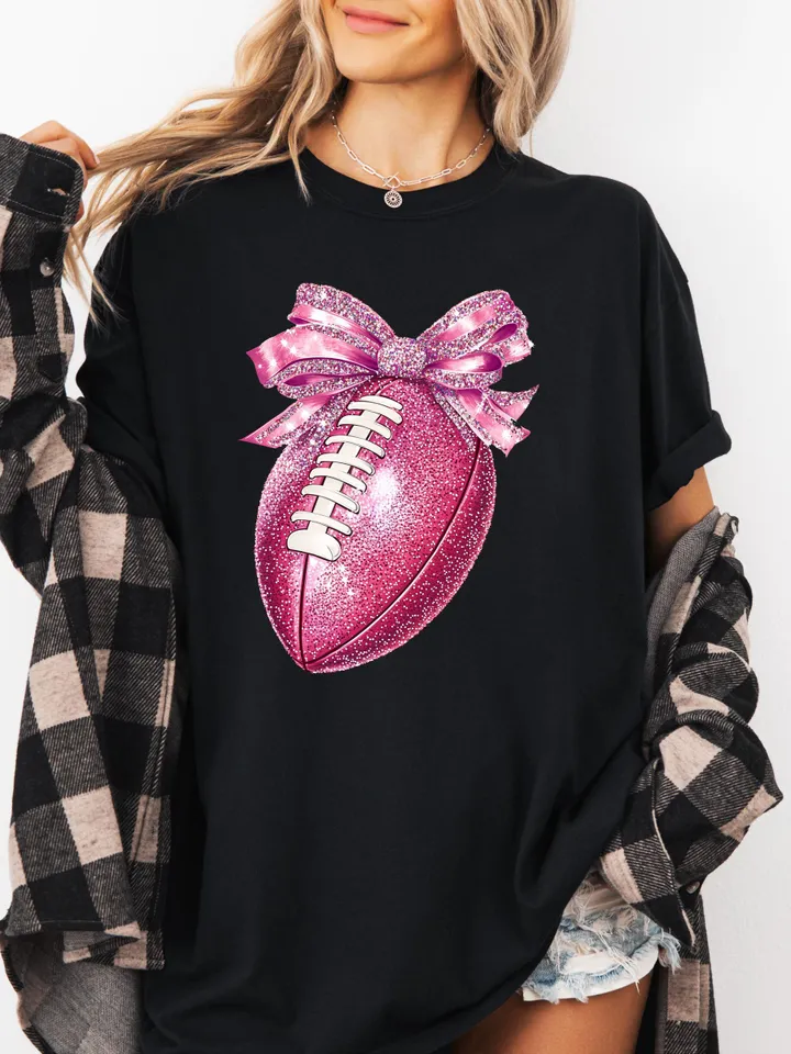 Pink Football png Glitter football Disco football Game day Football mama Sports Football girly Pink Ribbon png Football Pink Out Football