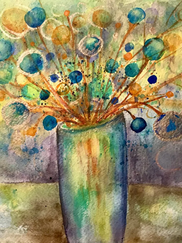 Abstract watercolour painting, original watercolour painting,home decoration.
