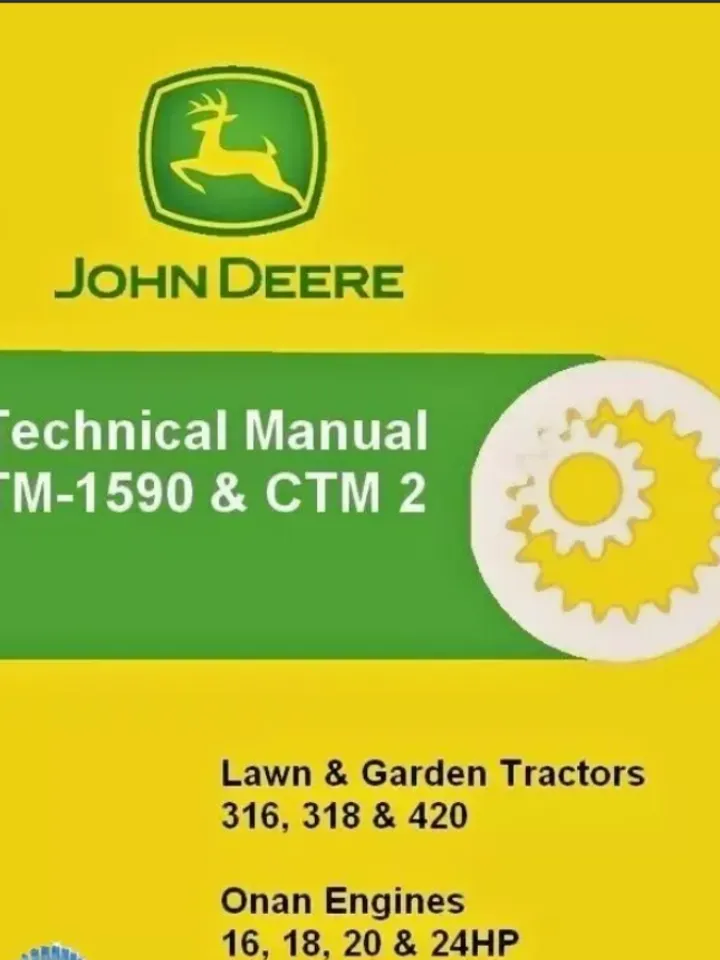 TM-1590 & CTM 2 John Deere TECH Manual 316, 318 & 420 Lawn & Garden