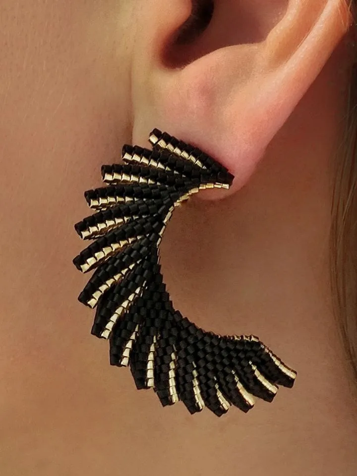 PDF tutorial - Beaded Spike earrings