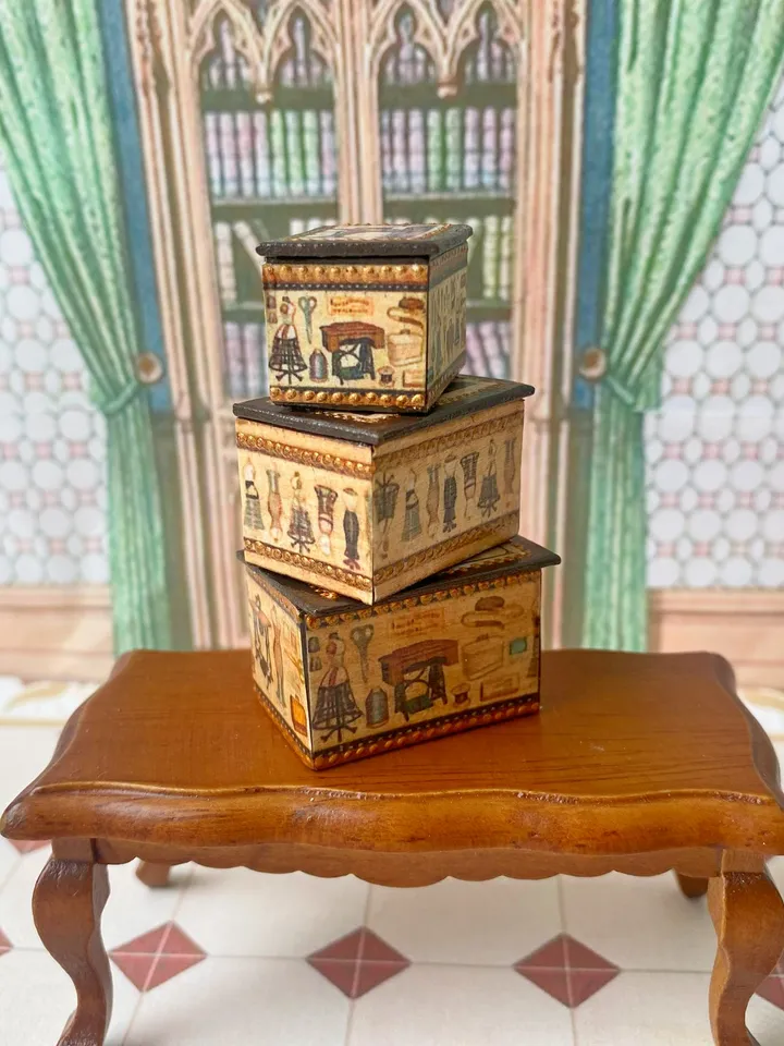 Dollhouse box set. 1:12. Dollhouse accessories. Puppet miniature.