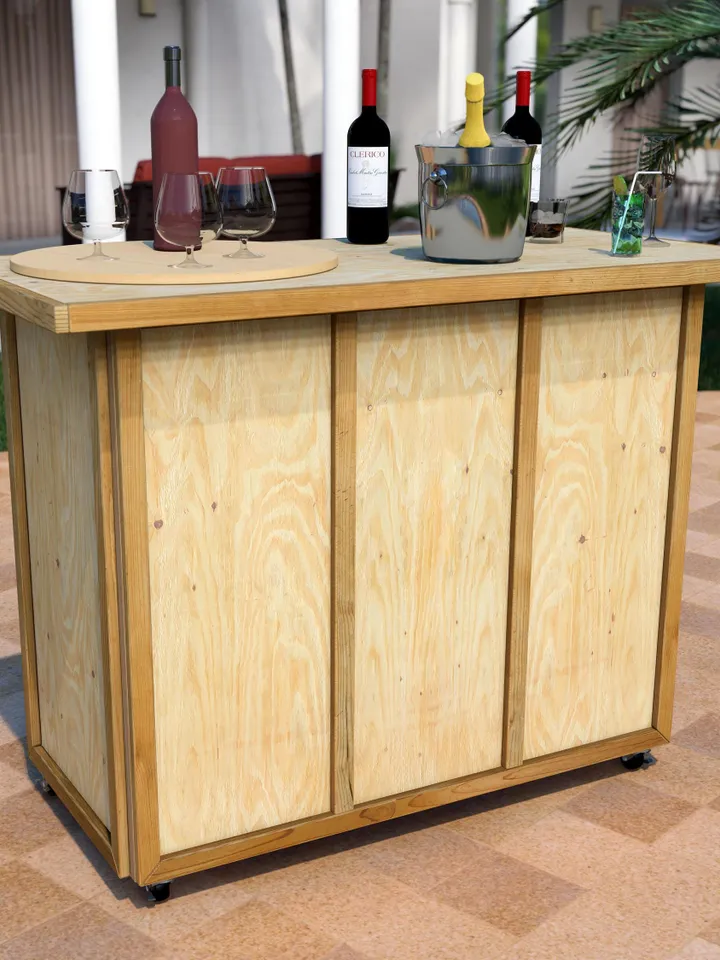 DIY PDF Folding Bar, Collapsible Bar, Portable Bar, Foldable Bar Plan, Coffee Bar, Birthday Bar, Event Bar, Food Bar Plan