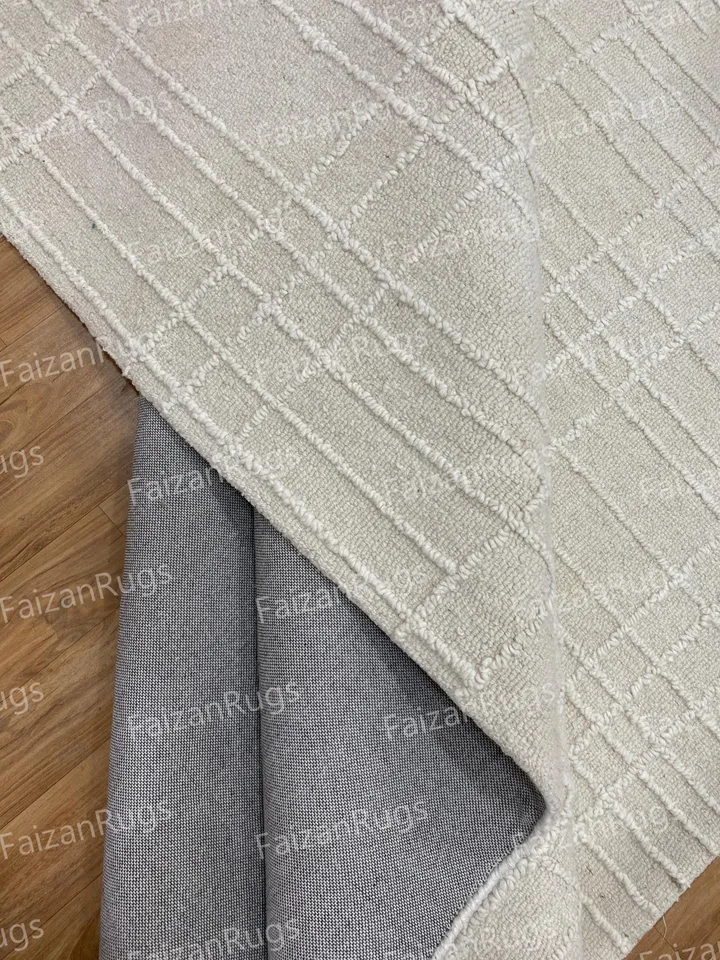 8x10 Hand Tufted Modern Rug High and Low Area Rug Handmade 100% Wool Rug Home Decor Flooring Rug Bedroom Living Dining 6x9 8x10 9x12 10x14