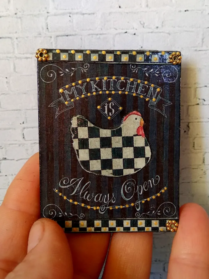 Panel. Picture. Dollhouse miniature.1:12 scale.