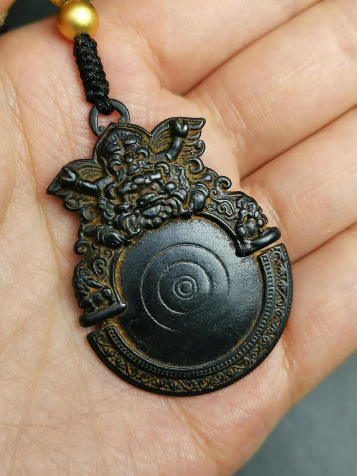 Gandhanra Antique Tibetan Buddhism Cross Vajra Amulet with Garuda Kirtimukha - Unique Thokcha Pendant Protective Charm