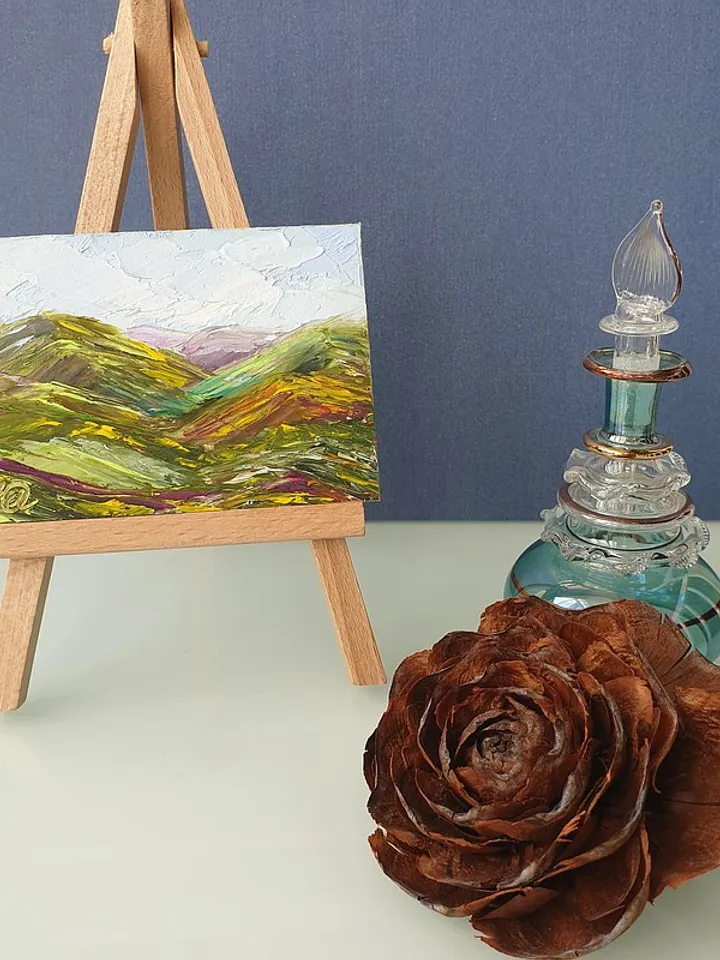 Tuscany Painting ACEO Original Art Landscape Wall Art Small Impasto Oil Painting