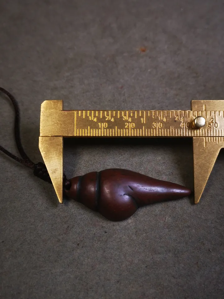 Gandhanra Acient Shankha(Divine Conch) Badge,Tibetan Buddhist Protective Amulet Pendant,Made of Lima Brass