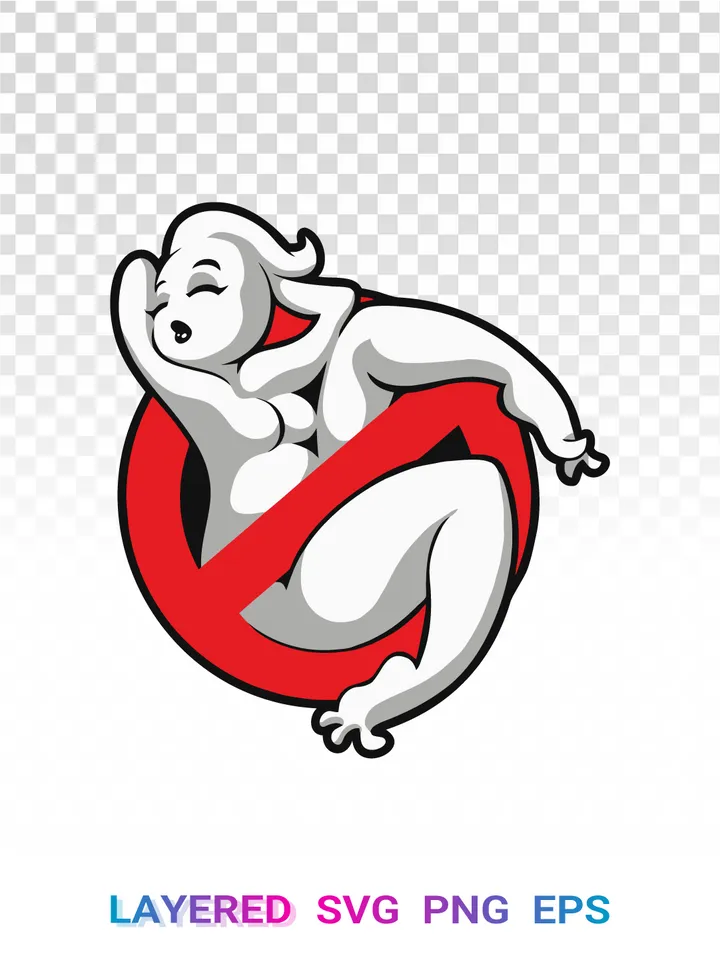 Ghostbusters PNG, Female Ghost SVG, Layered Ghostbusters Clipart Cricut
