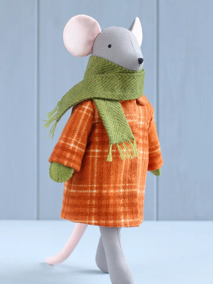 PDF Cold Weather Outfit (Coat, Scarf and Mittens) for Large Doll Sewing Pattern