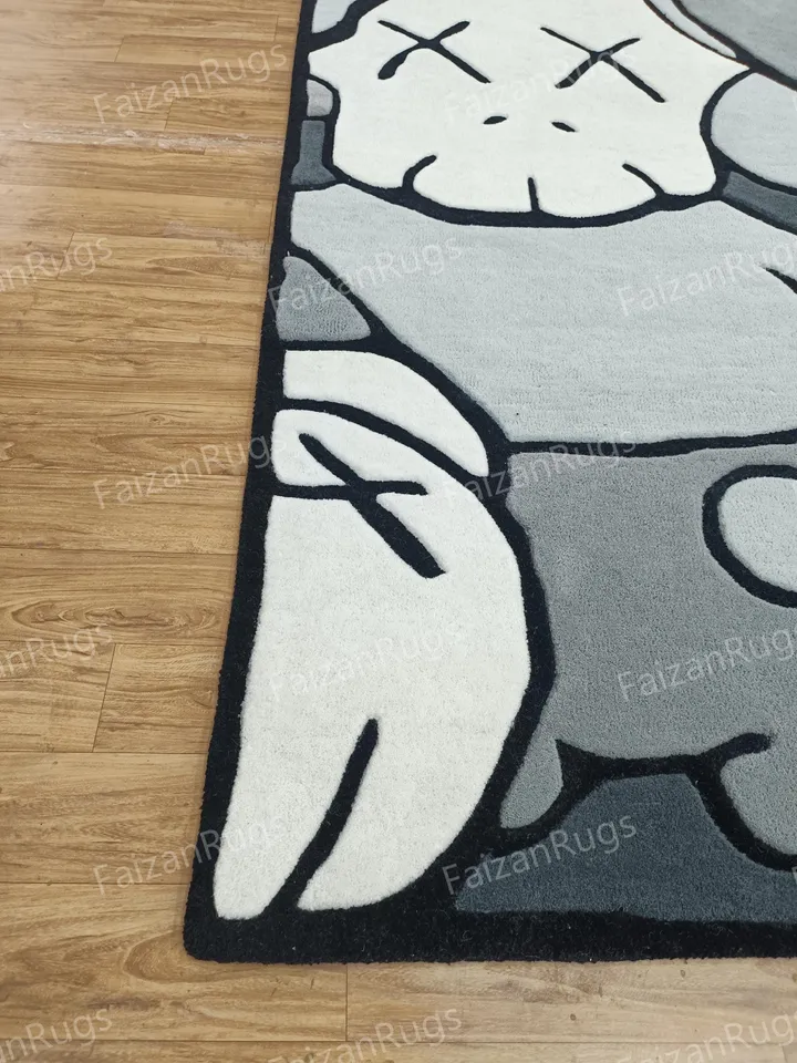 Kaws, Handmade, Case rugs, cartoon carpets, Rug for living room, Dining room, Hallway, Multiroom carpets, Anime rug, alone kaws, cartoon rug