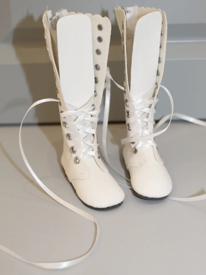 BJD Doll shoes - Leather high lace-up boots for 1/3 1/4 SD BJD Doll - 7cm doll shoes – Christmas gift idea