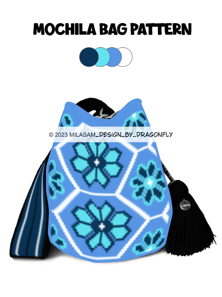 SET of Crochet Bag Patterns, Wayuu Mochila Bag, Tote Bag DIY, Beach Bag, Shoulder bag, boho handbag Updated / Double 93