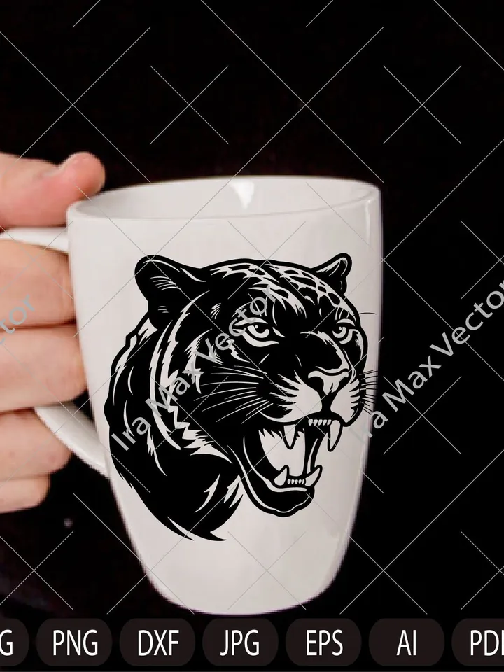 Panther Face svg / Panther Head svg / Panther svg / Panther Mascot svg / Panther Head / Panther Printable / Panther logo/ INSTANT DOWNLOAD