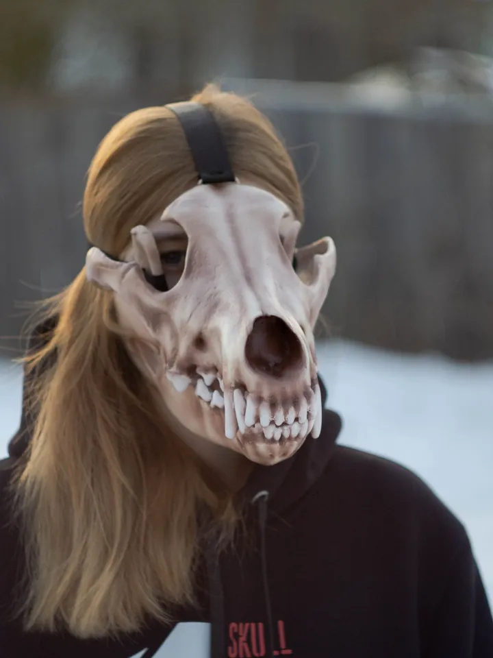 Wolf Skull Mask | animal skull mask |  | realistic wolf mask | resin skull mask | cosplay face mask | halloween scary mask | creepy mask