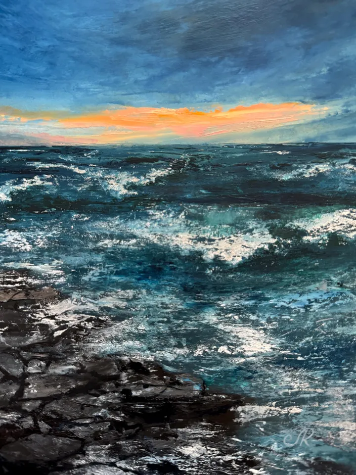 Seascape Original Painting Coastal Oil Painting Sea Painting