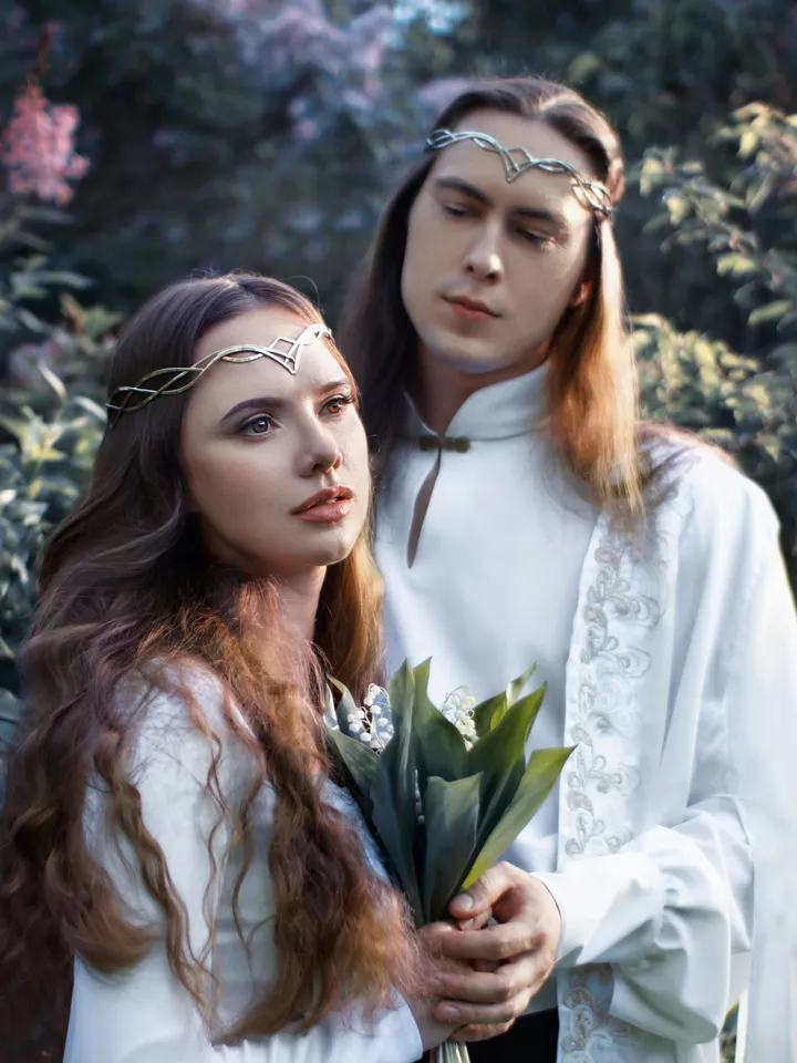 Wedding diadem Bridal Elven Tiara Elven bridal hair vine Wedding Headpiece bridal headband fantasy fairy Tiara Ellerian