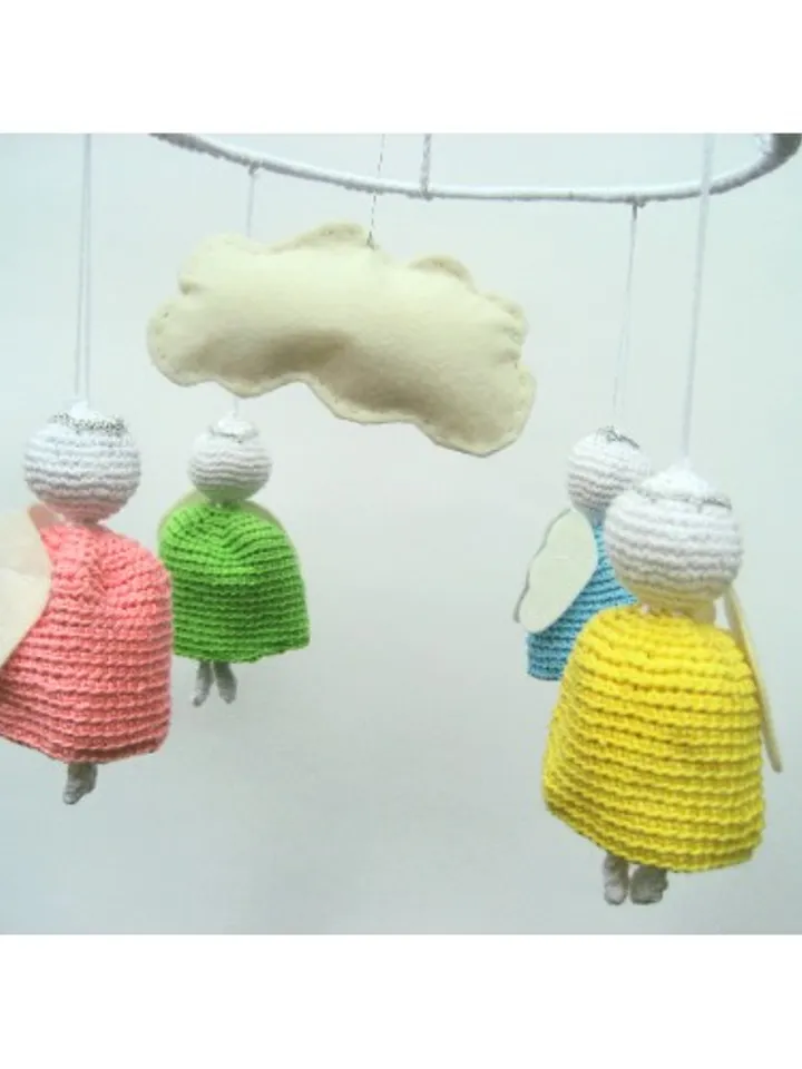 Angels mobile, Baby Angels crib mobile, Thebabemuse, forest mobile, baby shower gift