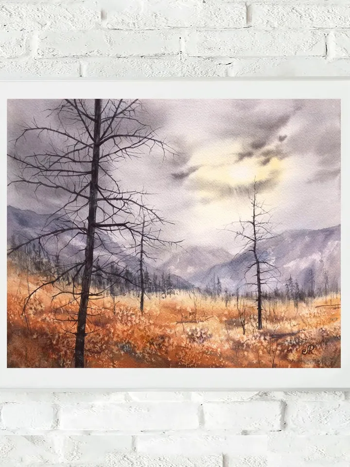 Forest Original Painting Landscape Trees Painting Field Wall Art