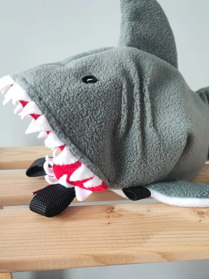 Chalk bag Shark bite Grey for rock climbing