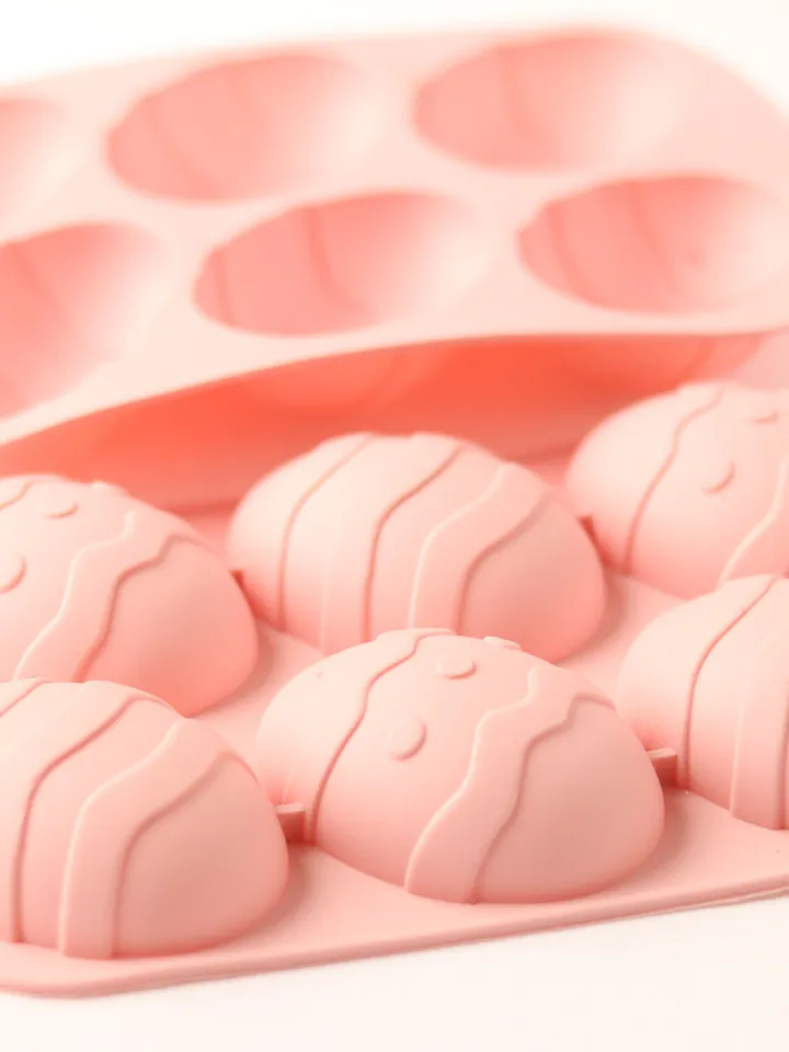 Silicone mold for baking, cooking, candy and chocolate making, Easter Egg shape soap making DIY resin