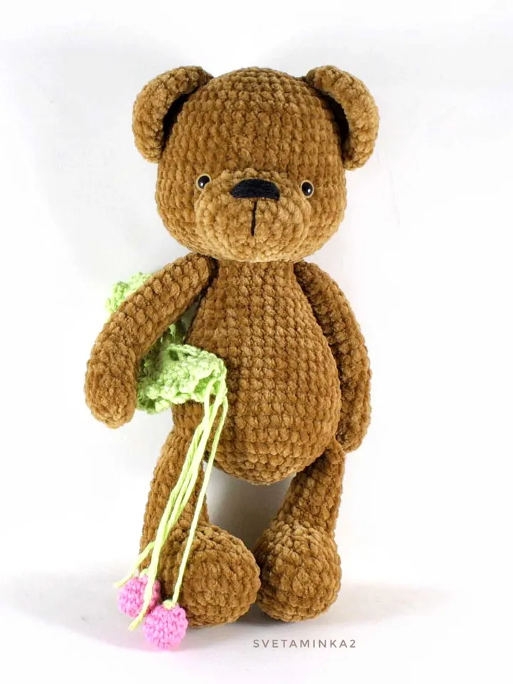 Crochet Teddy Bear Pattern. Amigurumi Plush Animal. Digital Download. PDF.
