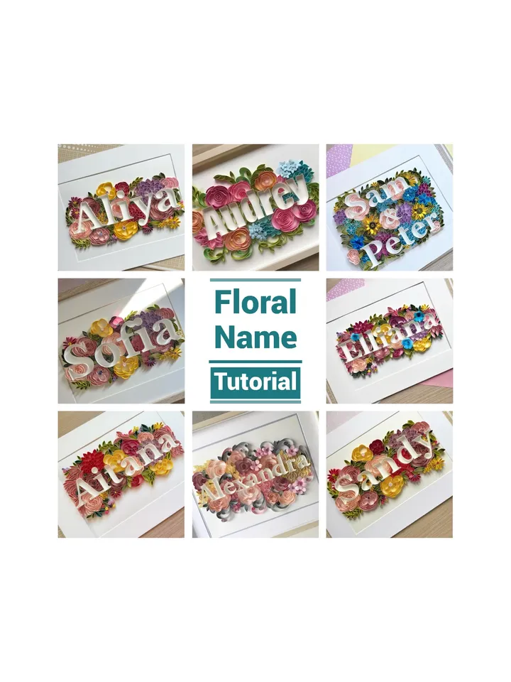 Course QUILLING Paper TYPOGRAPHY | How to make names and letters