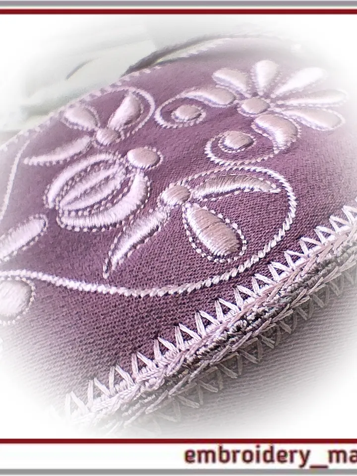 In the hoop Machine Embroidery Design floral pouch bag ITH by Embroidery Manavi 05