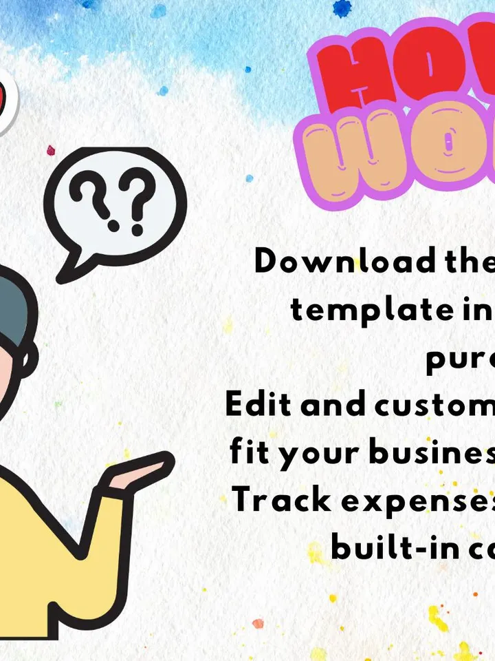 Expense Report Template | Editable, Easy-to-Use Google Sheets | Digital Download for Small Business, Freelancers, and Event Planners
