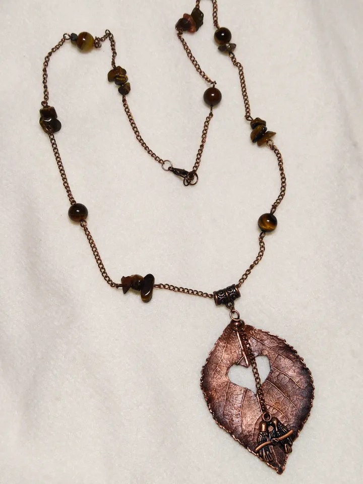 Necklace Lovers made of copper.