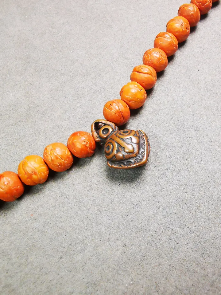 Gandhanra Handmade Buddhist Mala Counter Clip,Bum Counter Clip for Prayer Beads,Drashi Lhamo Shape,Mala Accessories