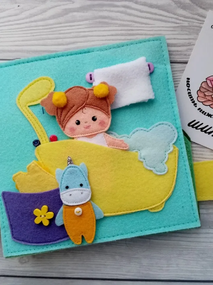 Dollhouse Quiet book pattern PDF, Felt book pattern, Felt doll Pattern, Dress up Doll , diy quiet book sewing ideas girls