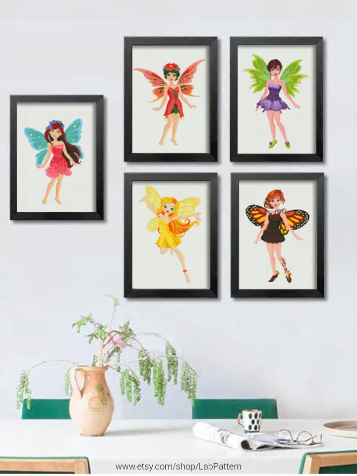 Magic fairy Cross stitch pattern | Embroidery Pattern | Instant Download | Embroidery Designs