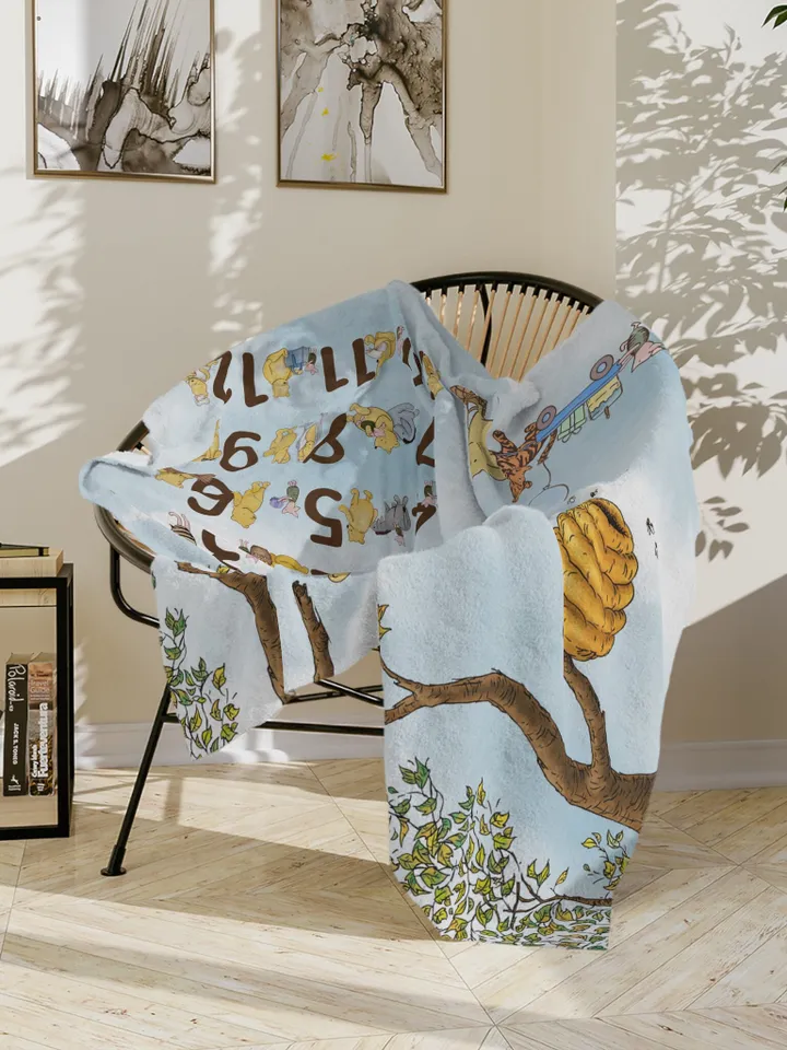 Personalized Milestone Blanket Winnie Pooh, Classic Winnie Pooh Milestone Blanket, Personalized Pooh Blanket, Hundred Acre Wood; wp00