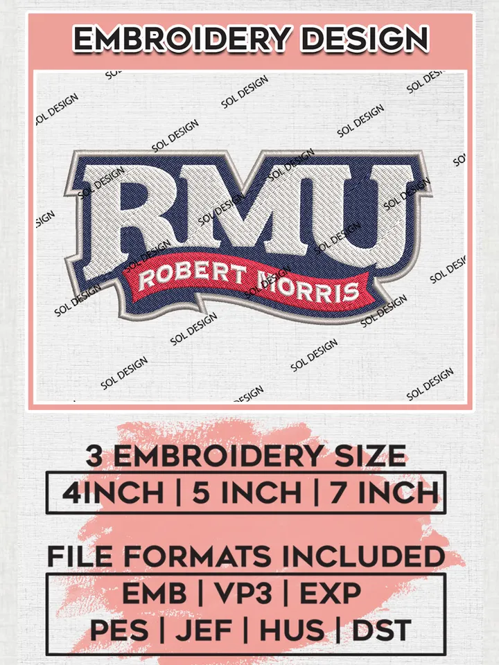 Robert Morris Colonials Logo Machine Embroidery Design, NCAA RMU Colonials Embroidery Design Design files, NCAA Embroidery Designs, NCAA Machine Embroidery Designs, Digital Download