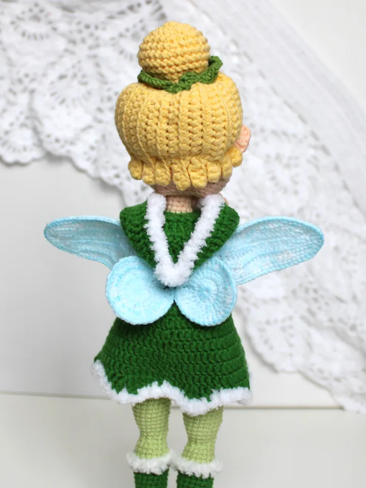 Doll in winter clothes crochet pattern PDF in English