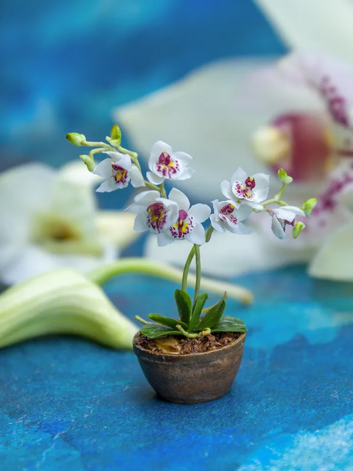 TUTORIAL Miniature orchid with air dry clay